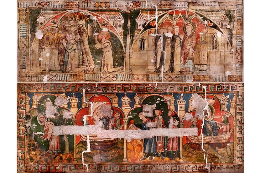 Впервые задокументированы скрытые фрески XIII века в соборе Анже во Франции