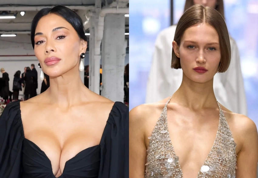 Неделя моды в Нью-Йорке: Николь Шерзингер в первом ряду, российские модели Таня Чурбанова и Вика Евсеева — на подиуме на показе Carolina Herrera