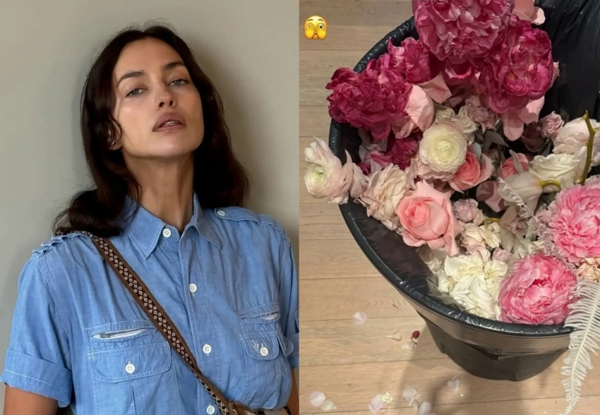 "Не твоя". Ирина Шейк выкинула букет, подаренный ей на День святого Валентина