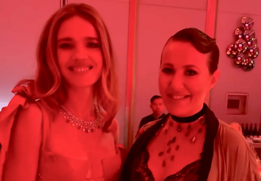 Наталья Водянова, Ульяна Сергеенко и Ксения Собчак на гала-вечере в Дубае