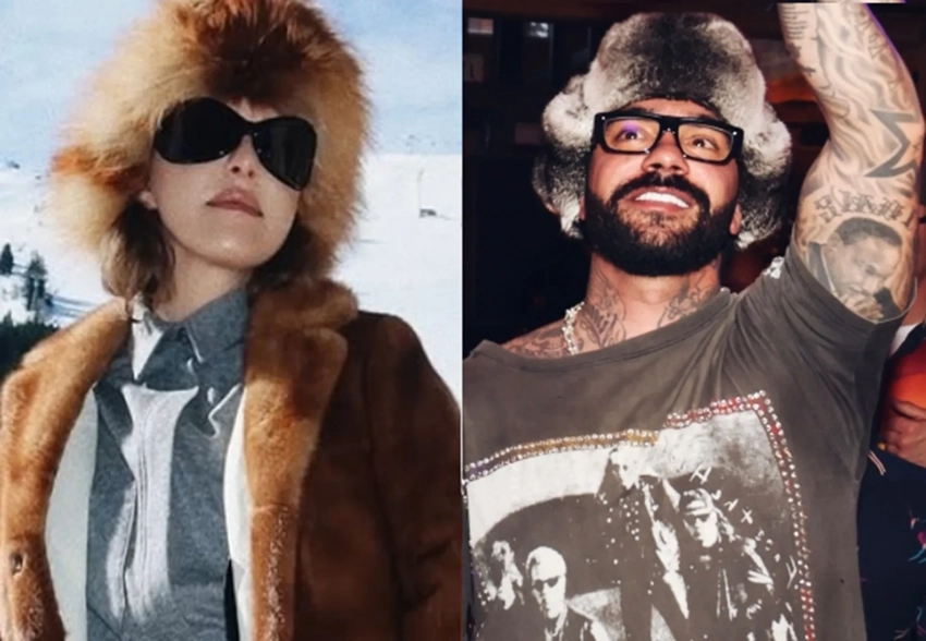 Шампанское, шапки-ушанки и триколор: Тимати и Ксения Собчак отдыхают в Куршевеле