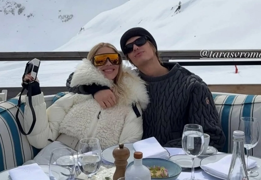 Елена Перминова и Тарас Романов вместе отдыхают в Куршевеле