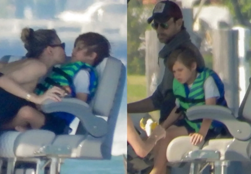 Энрике Иглесиас и Анна Курникова отдыхают на яхте с детьми в Майами