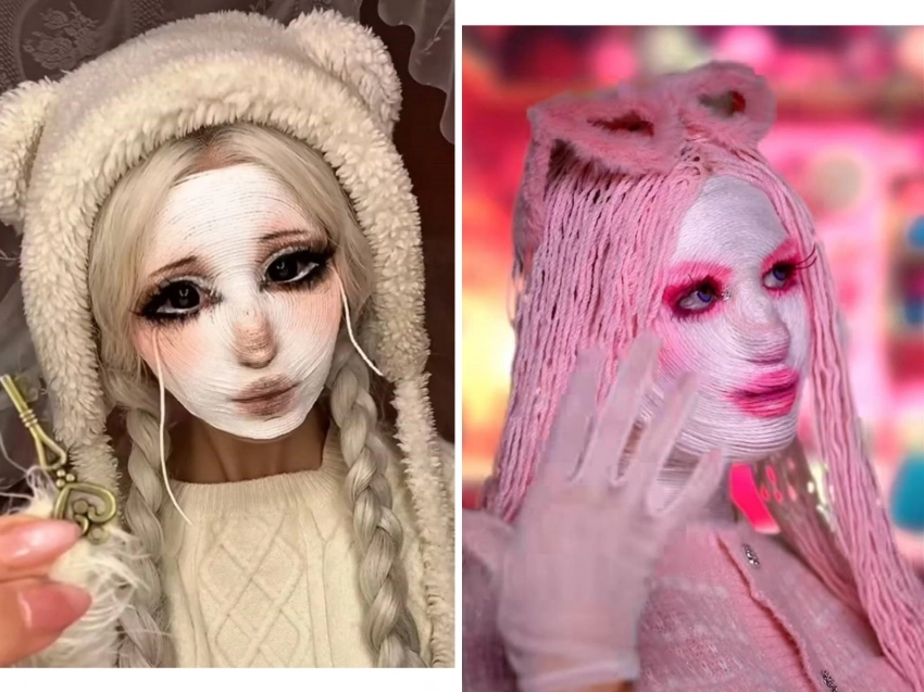 В чем опасность бьюти-тренда из TikTok, макияжа «вязаной куклы»