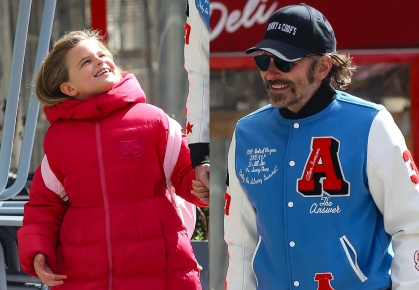 Брэдли Купер гуляет с дочерью Леей в Нью-Йорке