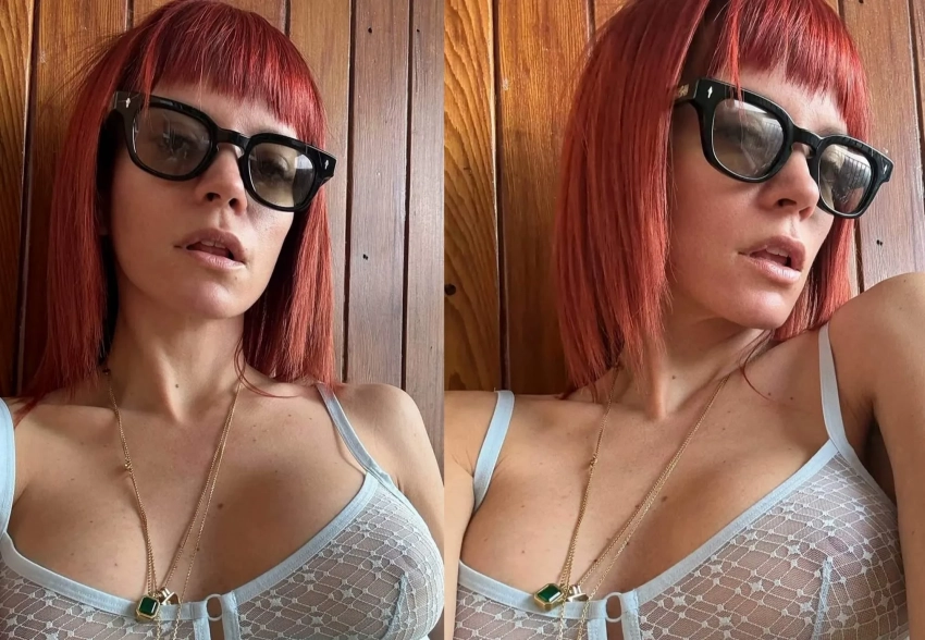 Лили Аллен, которая увеличила грудь после скандального развода с Дэвидом Харбором, снялась в прозрачном нижнем белье