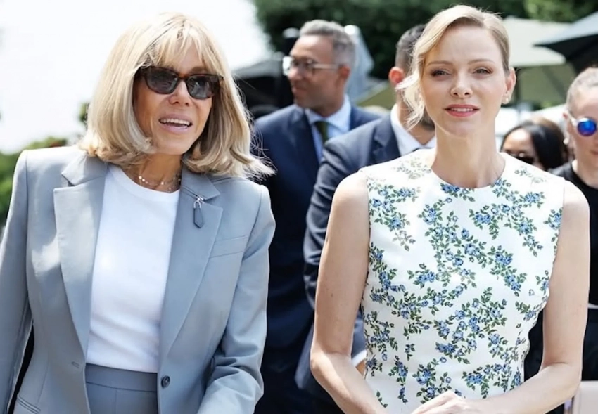 Княгиня Шарлен и Брижит Макрон провели вместе день на Лазурном Берегу Франции