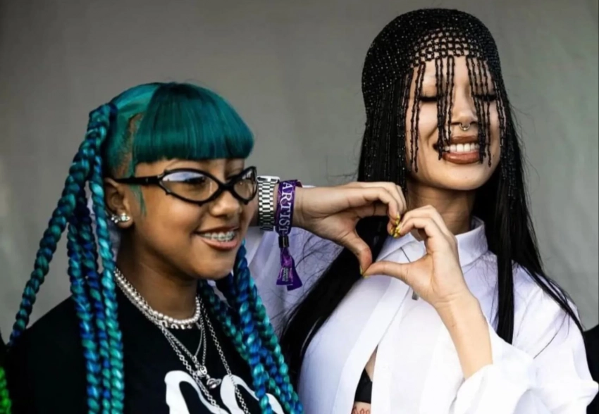 12-летнюю дочь Канье Уэста и Ким Кардашьян заметили на рэп-фестивале