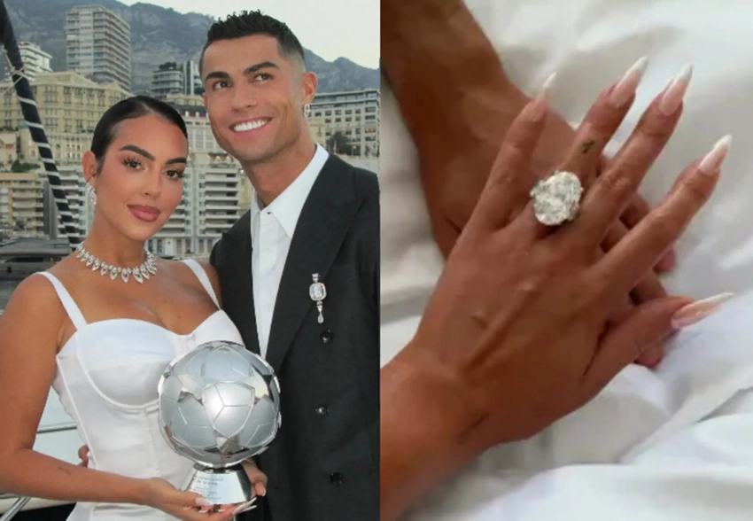 "Безвкусица" за семизначную сумму: в сети обсуждают помолвочное кольцо, которое Криштиану Роналду подарил Джорджине Родригес