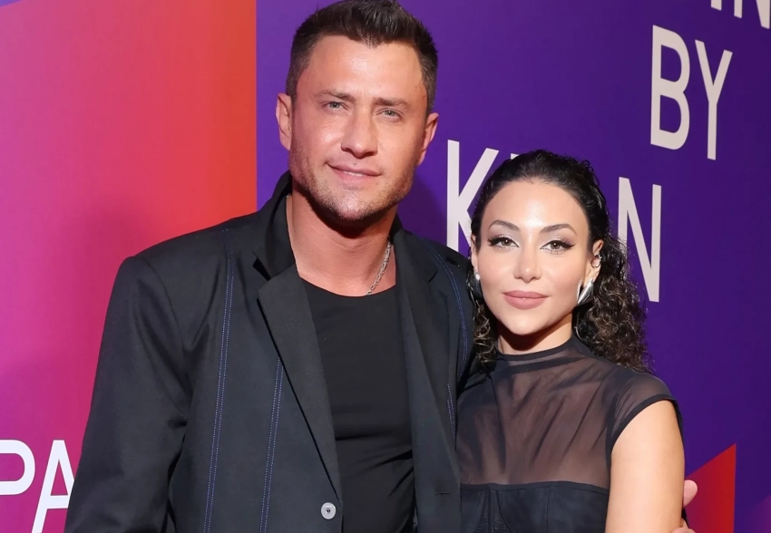 Павел Прилучный с женой, Софья Синицына, Нино Нинидзе на премьере сериала "Виноград"