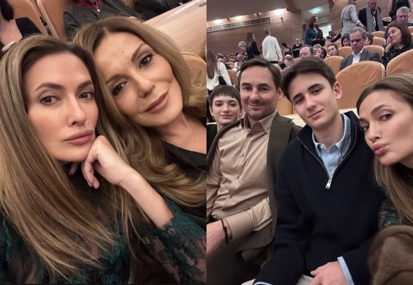 Сати Спивакова, Снежанна Георгиева с мужем и детьми посетили концерт Владимира Спивакова