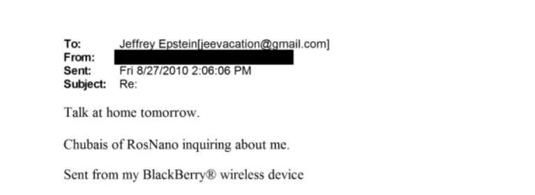 В файлах миллиардера-педофила Джеффри Эпштейна нашли письмо об Анатолии Чубайсе
